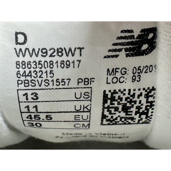 Men\'s New Balance 928v3 White Walking Shoes Sz 11.5D Athletic Gym EUC! main image 4